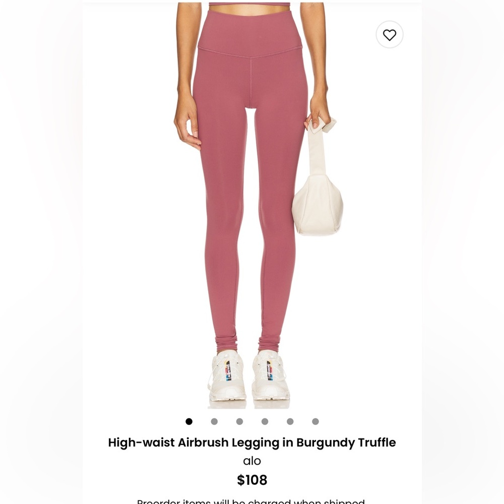 Alo High-Waist Airbrush Legging in Burgundy